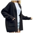 thumbnail image 1 of Sweaters for women Women's 2024 New Women's Sweater Loose Plus Size Knitted Cardigan Jacket Long Sleeved Top christmas sweater women, 1 of 8