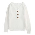 thumbnail image 1 of Sweaters for women Women's V Neck Sweaters Button Down Knitted Fall Winter Long Sleeves Women's Sweater christmas sweater women, 1 of 9