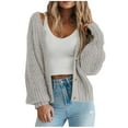 thumbnail image 1 of Sweaters for women Cozy Oversized Knit Cardigan For Women Fall Winter Open Front Sweater Jacket Casual Fashionable Outerwear christmas sweater women, 1 of 2