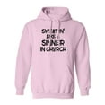 thumbnail image 1 of Sweatin Like A Sinner In Church Adult Hooded Sweatshirt, 1 of 3