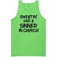 thumbnail image 1 of Sweatin Like A Sinner In Church Neon Tank Top, 1 of 1