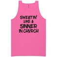 thumbnail image 1 of Sweatin Like A Sinner In Church Neon Tank Top, 1 of 1