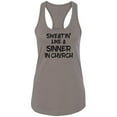 thumbnail image 1 of Sweatin Like A Sinner In Church Racerback Tank, 1 of 2