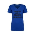 thumbnail image 1 of Sweatin Like A Sinner In Church Womens V-Neck T-Shirt, 1 of 2
