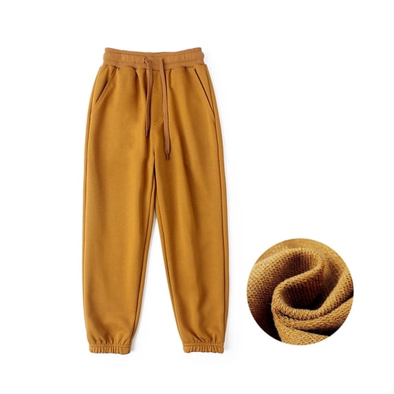 Sweatpant Gold Pants for Kids Drawstring Jogger Sweatpants with Pockets Boys Solid Pants Boys Athletic Pants 8-9 Years