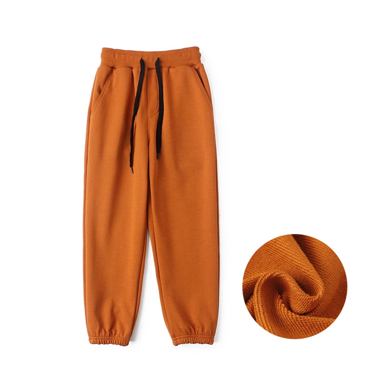 Sweatpant Khaki Pants Toddler Drawstring Jogger Sweatpants with Pockets ...