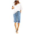 thumbnail image 1 of Sweatpant Shorts Women Plus Size Casual Shorts Bermuda High Waist Dandelion Print Lacing Pocket Women's Gym Shorts Blue S, 1 of 4