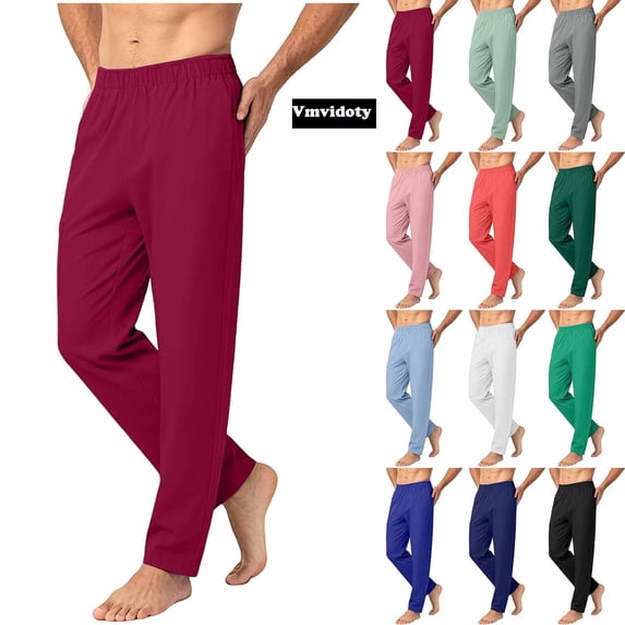 Sweatpant for Men Athletic Lightweight Hiking Pants Quick Dry Stretch Joggers for Running Workout Casual Wine S