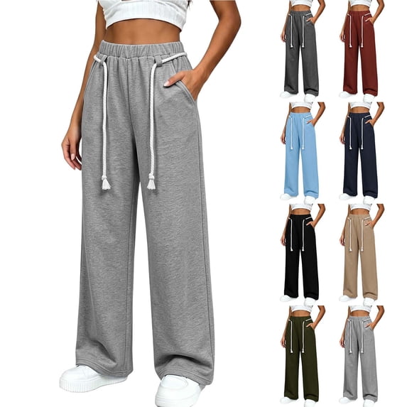 Sweatpant for Women Comeland Womens Jogging Pants Casual Sweatpants With Pocket Elastic Waist Pants For Workout Running Blue XXL