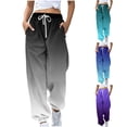 thumbnail image 1 of Sweatpant for Women Fall and Winter 2026 Fashion Casual Gradient Fashion Sports Loose Casual Wide Leg Drawstring Pocket Sweatpants Long Pants, 1 of 6