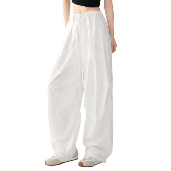 Sweatpants Baggy Womens Retro Sweatpants High Waisted Loose Fit Retro Style Comfortable Sweat Pants Womens White XL