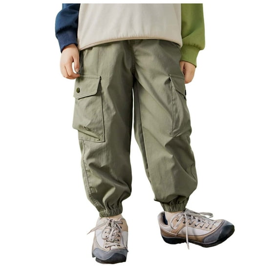 Sweatpants Boys Boy Pants Boys Cargo Pants Kids Jogger Sweatpants with Pockets Drawstring