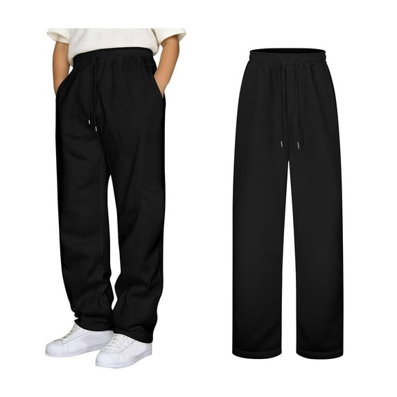 Sweatpants for Boys Boys' Athletic Pants with Pockets Adjustable Drawstring School Pants for Boys Boys Back To School Clothes Kid Boys Size 9-10 Years Sweatpants
