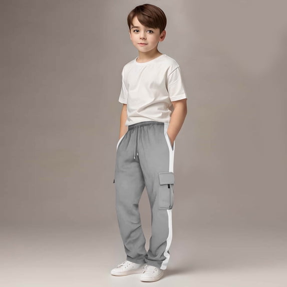 Sweatpants For Boys Girls 4-15 Years Fleece Fleece Athletic Active Soft Sweatpants Pull On Casual Pants Joggers Hiking Pants Quick Dry Lightweight Sweatpants