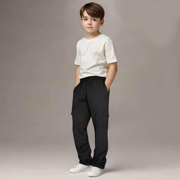 Sweatpants For Boys Girls 6-15 Years Athletic Workout Athletic Activewear Quick Dry Breathable Kids' Soft Sweatpants With Drawstring And Pockets Casual Pants