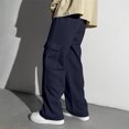 thumbnail image 1 of Sweatpants For Boy Trendy Elastic Waist Athletic Pantss Comfy Fall Sport Pants With Pocket Navy, 1 of 9