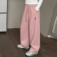 thumbnail image 1 of Sweatpants For Kids Oversized Wide Leg Sweatpants Pink Sweatpants Baggy Pants Clothes For Kids 8-9 Years, 1 of 3