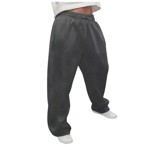 Sweatpants For Men Baggy Black Baggy Pants Men's Baggy Sweatpants Wide Leg Lounge Sweat Pants with Pockets