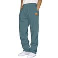 thumbnail image 1 of Sweatpants For Men Baggy Wide Leg Sweat Pants Drawstring Elastic Waist Sweatpants With Pockets Workout Track Pants, 1 of 3