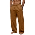 thumbnail image 1 of Sweatpants For Men Drawstring Open Bottom Wide Leg Sweat Pants Casual Fashion Streetwear Athletic Lounge Pants, 1 of 4