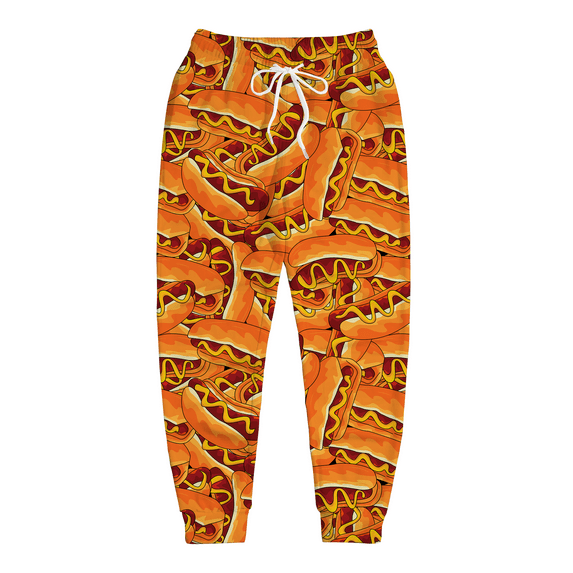 Sweatpants For Men Funny Hot Dog Pants Casual Track Pants Rave Outfit Athletic Trousers 2XL