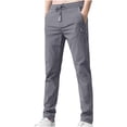 thumbnail image 1 of Sweatpants For Men Quick Dry Breathable Pants Stretch Elastic Waist Drawstring Active Hiking Trousers With Pockets, 1 of 3