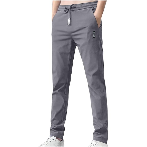 Sweatpants For Men Quick Dry Breathable Pants Stretch Elastic Waist Drawstring Active Hiking Trousers With Pockets