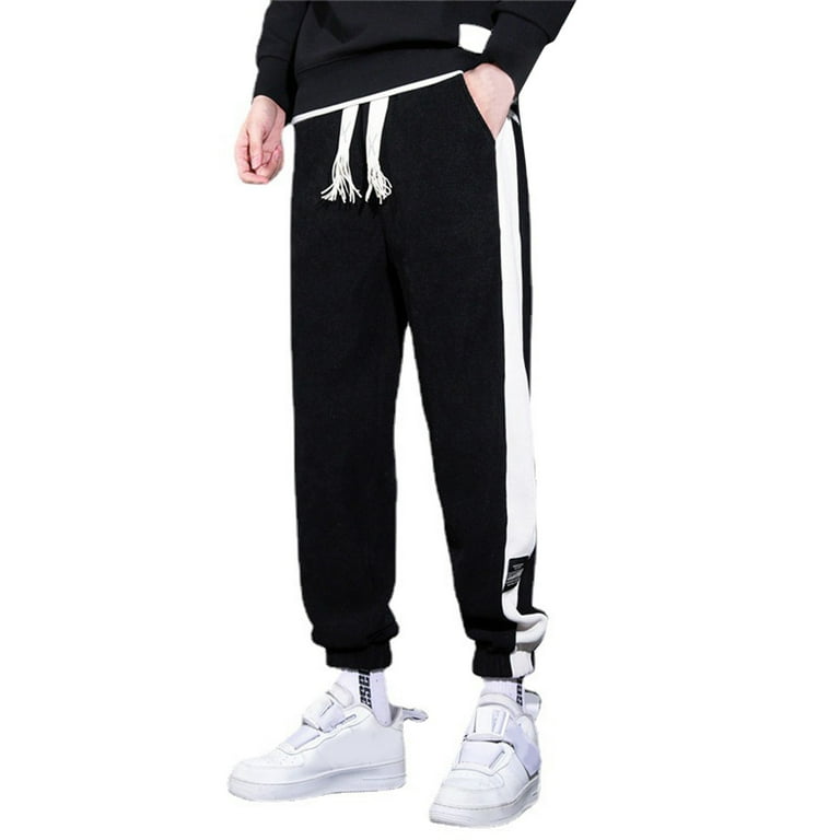 Men Casual Sport Pants Mens Solid Sports Leisure Trousers Fitness Loose  Running Training Leg Guard Pants Trousers Ninth Pants 