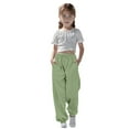 thumbnail image 1 of Sweatpants For Girls Drawstring Sweatpants With Pockets Solid Color Green Sweatpants Girls Boys Active Pants Size 13-14 Years, 1 of 7