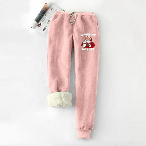 Sweatpants For Women PURCOLT Fashion Casual Printed Span High Waist Keep Warm Long Pants Full Length Pants Leggings on Clearance