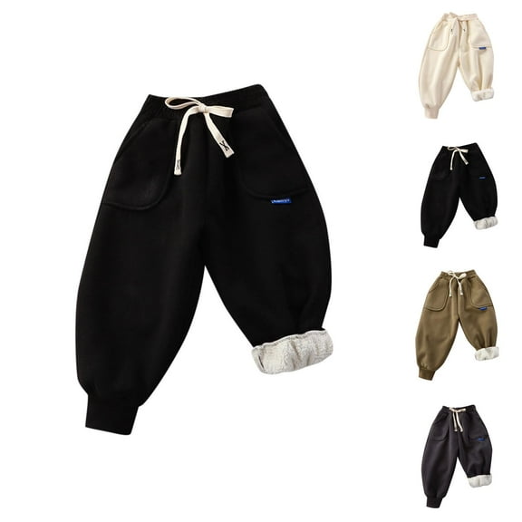Sweatpants for Girls Baggy Sweatpants for Girls Girls Pants Toddler Kids Baby Athletic Active Jogger Sweatpants Lined Thick Winter Warm Long Bottoms Trousers