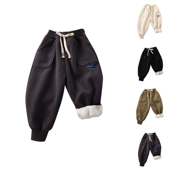 Sweatpants for Girls Baggy Sweatpants for Girls Girls Pants Toddler Kids Baby Athletic Active Jogger Sweatpants Lined Thick Winter Warm Long Bottoms Trousers