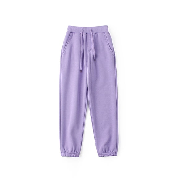 Sweatpants Girls High Waist Lined Athletic Joggers with Pocket Sweatpants Kids 6-7 Years