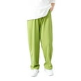thumbnail image 1 of Sweatpants Girls Jogger Pants with Pockets Drawstring Pants Green Sweat Pants Boys Sweatpants Size 4-5 Years, 1 of 9