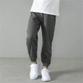 thumbnail image 1 of Sweatpants Kids Casual High Waisted Wide Leg Pants Girls Girls Dark Gray Sweatpants Baggy Pants Kids Cute Outfits For Girls 7-8 Years, 1 of 3