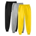 thumbnail image 1 of Sweatpants for Men Baggy Men's Casual Pants Drawstring Elastic Waist Stretch Trousers Straight Leg Sweatpants with Pockets Loose Fit Sweatpants for Men 3 Pack, 1 of 3