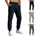 thumbnail image 1 of Sweatpants Men Elastic Waist Drawstring Long Pants Casual Sports Loose Breathable Jogger Pants, 1 of 10