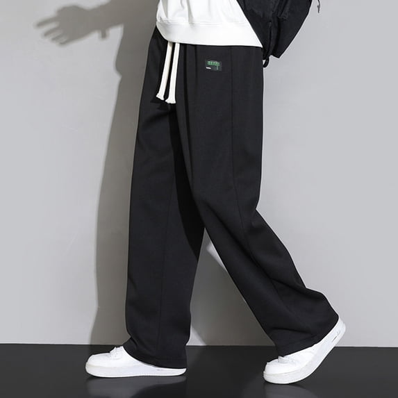 Sweatpants Men Elastic Waist Straight Leg Jogger Pants Mens Running Pants Mens Lounge Pants
