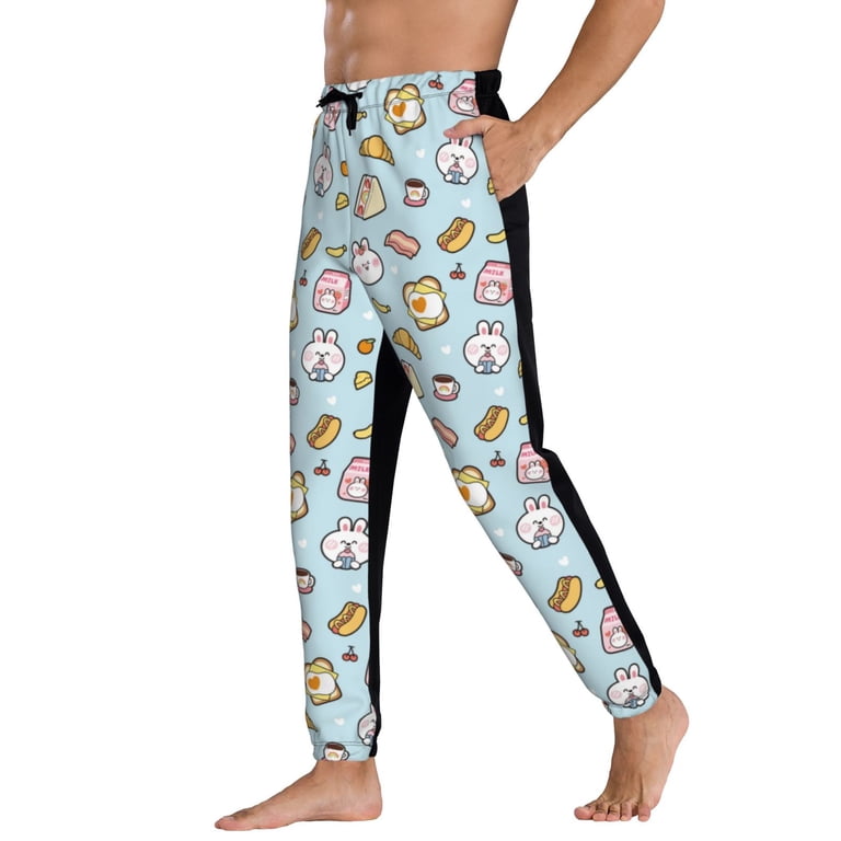 Seconight Funny Men's Joggers - Graphic Print Sweatpants, Stretchy Workout Pants With Pockets