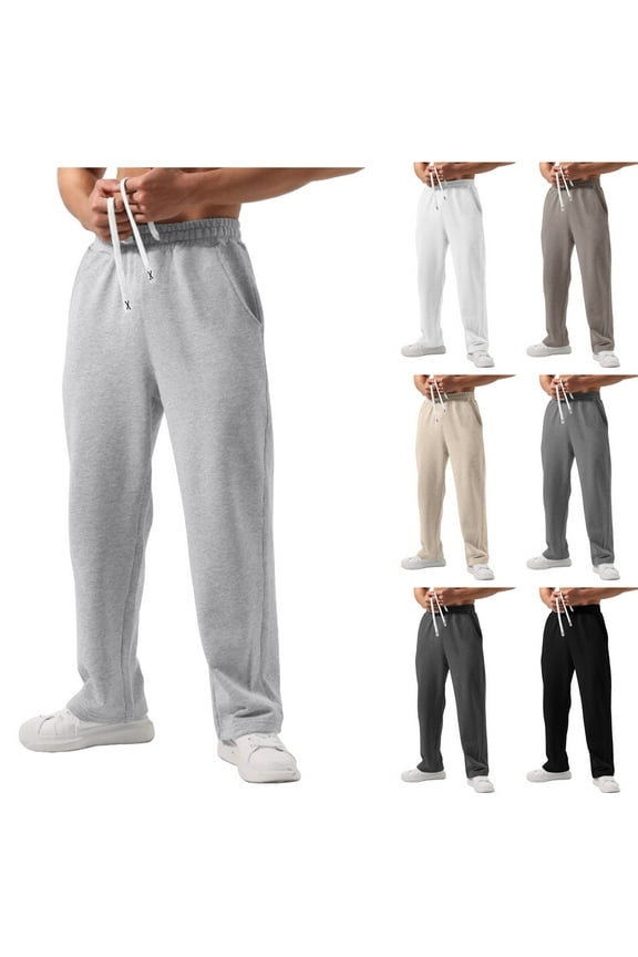Sweatpants for Men Men's Lounge Pants Trouser Bottom Basic Active Jogger Sweatpants for Men Basic Running Drawstring Workout Sweat Pants Men Running Jogging Pants