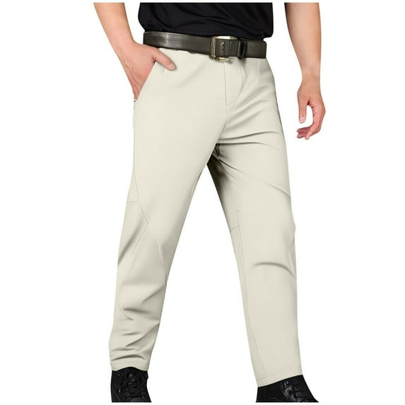 Sweatpants Men, Mens Slacks Straight Fit Golf Pants Elastic Waist Dress Pants Lightweight Stretch Casual Business Work