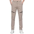 thumbnail image 1 of Sweatpants Men, Quick Dry Hiking Pants for Mens Water Resistant Outdoor Pants Button Stretchy Workout Running Sweatpants Khaki 30, 1 of 6