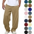 thumbnail image 1 of Sweatpants Men with Pockets Outdoor Running Jogger Pants Elastic Waist Drawstring Workout Casual Sweatpants Foot Binding Sweatpants, 1 of 8