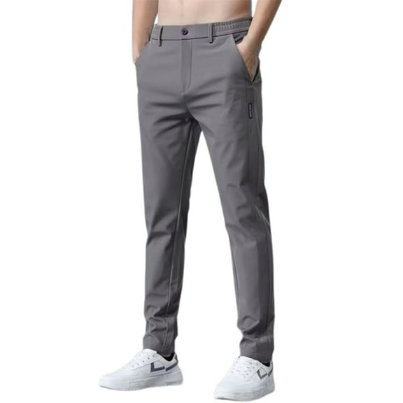 Sweatpants,Mens Trousers Lightweight Comfortable Loose Fit Casual Breathable Pants for Daily Wear,Jogger Sweatpants for Men,02 Dark Gray,34