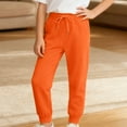 thumbnail image 1 of Sweatpants Orange Sweatpants Girls Adjustable Drawstring Casual Pants with Pockets Girls Solid Pants Kids Spring Fall Sweatpants 4T, 1 of 4