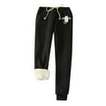 thumbnail image 1 of Sweatpants Pajama Women PURCOLT Printed Bottom Pants, Lamb Fleece Pockets, Elastic Tie Up, Thickened Plush, Warm And Sanitary Pants Up to 65% off, 1 of 5