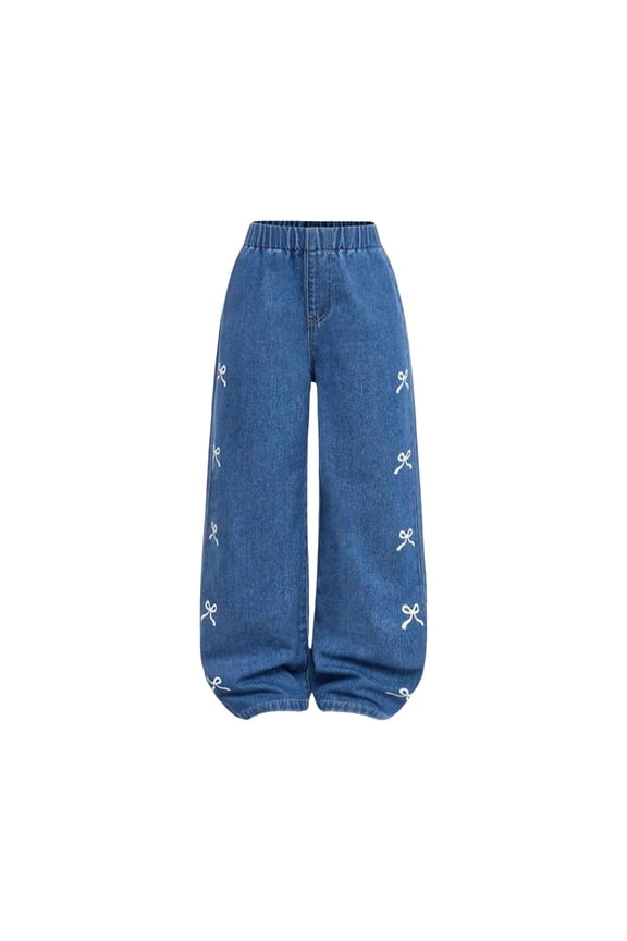 Sweatpants For Teen Girls Trendy Jeans Baggy Baggy Jeans For Teens Girls Baggy Jeans Casual Wide Leg Denim Pants Jeans Kids Clothes Flare Jeans Juniors