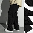 thumbnail image 1 of Boys Sweatpants Girls Athletic Joggers with Pockets Drawstring Pants Kids Black Sweatpants Boy Pants 5-6 Years, 1 of 9