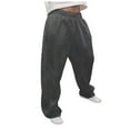 thumbnail image 1 of Sweatpants Wide Leg Elastic Waist Pants For Men Men's Baggy Pants Wide Leg Drawstring Waist Loose Sweatpants with Pockets, 1 of 5