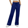 thumbnail image 1 of Sweatpants Winter Warm Wide Leg Sweat Pants Baggy Casual Pants with Pocket 2025 Navy S, 1 of 2